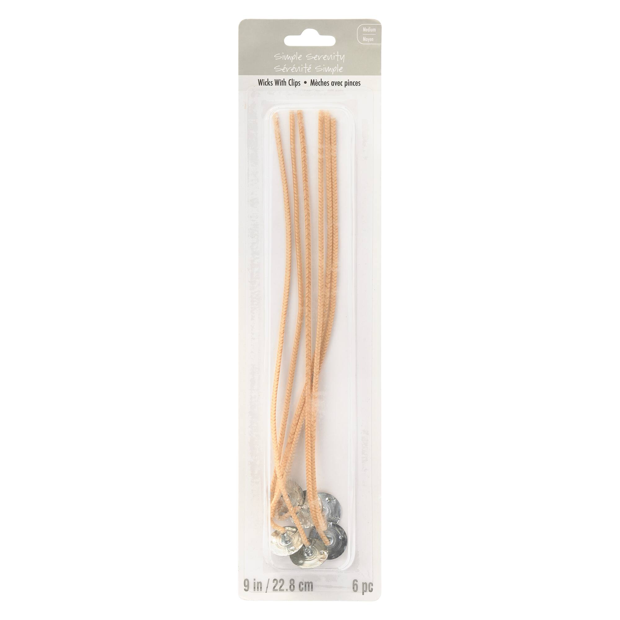 12 Packs: 6 ct. (72 total) Medium Wicks with Clips by Make Market®